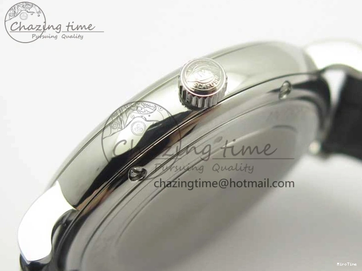 MIROTIME 0520 Portofino Automatic SS MKF 1:1 Best Edition White Dial On Black Leather Strap MIYOTA 9015 V Original 7204